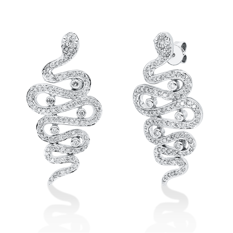 Ohrschmuck 18 kt WG, 230 Brill. 1,46 ct, F-pi