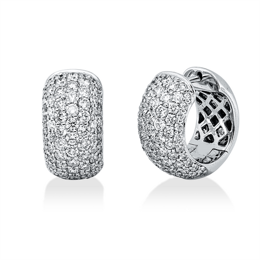 Creolen 18 kt WG, 146 Brill. 2,67 ct, TW-vsi/si