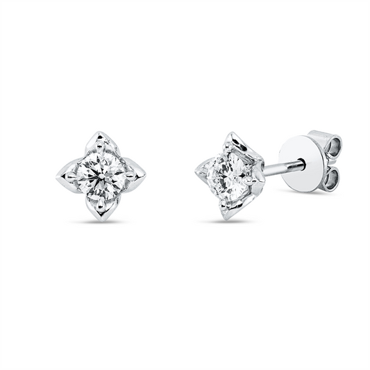 Ohrstecker 18 kt WG, 2 Brill. 0,51 ct, TW-si