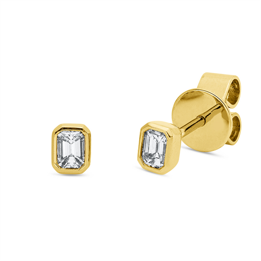 Ohrstecker 18 kt GG, 2 Sm.schliff 0,22 ct, TW-si