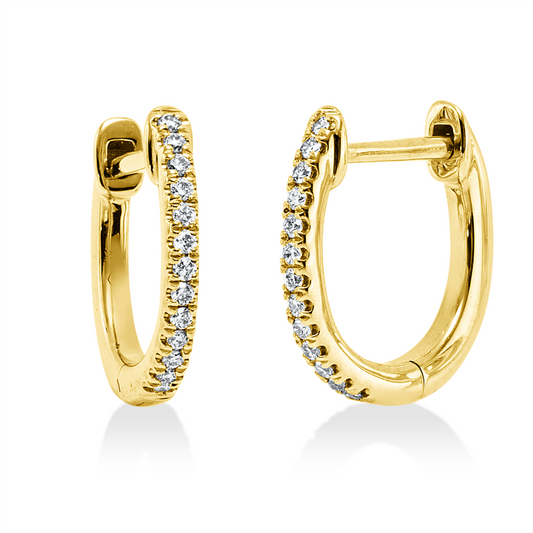 Creolen 18 kt GG, 26 Brill. 0,06 ct, TW-si