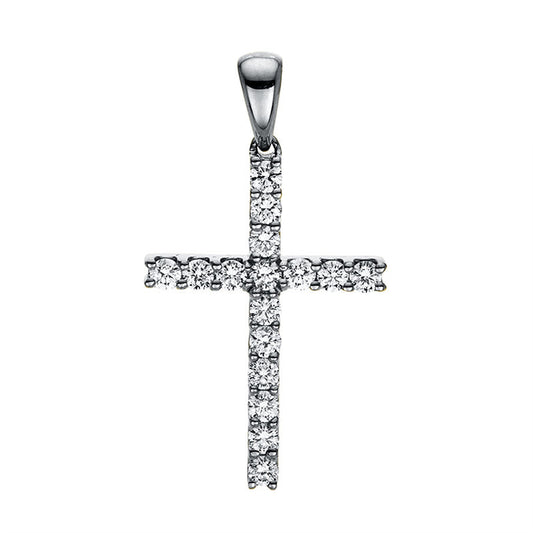 Anhänger 18 kt WG, 16 Brill. 0,47 ct, TW-si