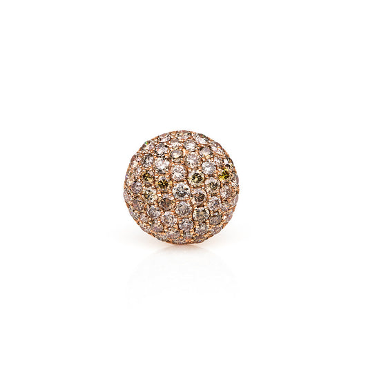 Anhänger 18 kt RG, 55 Brill. 0,83 ct, braun