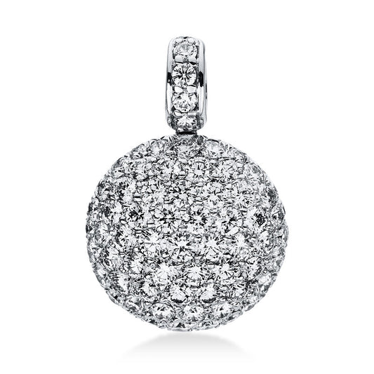 Anhänger 18 kt WG, 61 Brill. 1,39 ct, TW-vsi