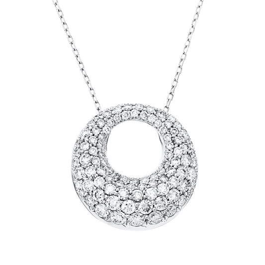 Anhänger 18 kt WG, 94 Brill. 1,27 ct, TW-vsi