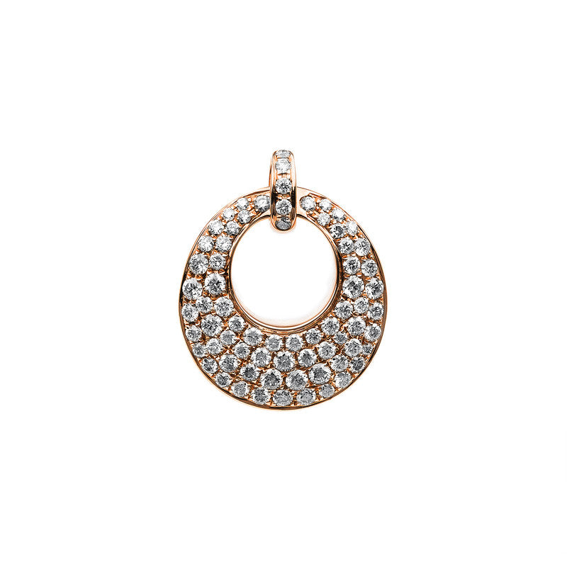 Anhänger 18 kt RG, mit Öse, 71 Brill. 0,82 ct, TW-vsi