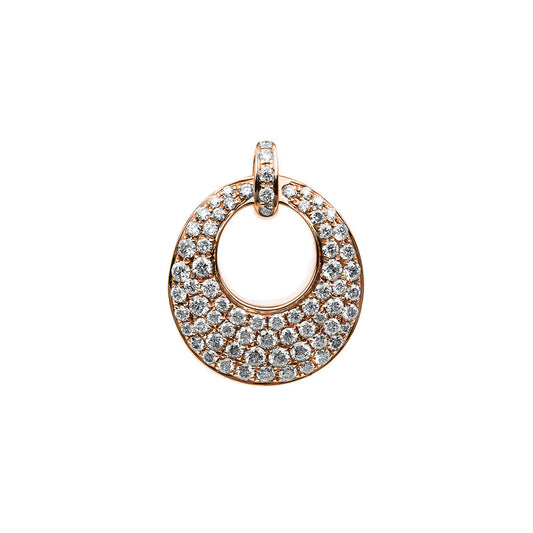 Anhänger 18 kt RG, mit Öse, 71 Brill. 0,82 ct, TW-vsi