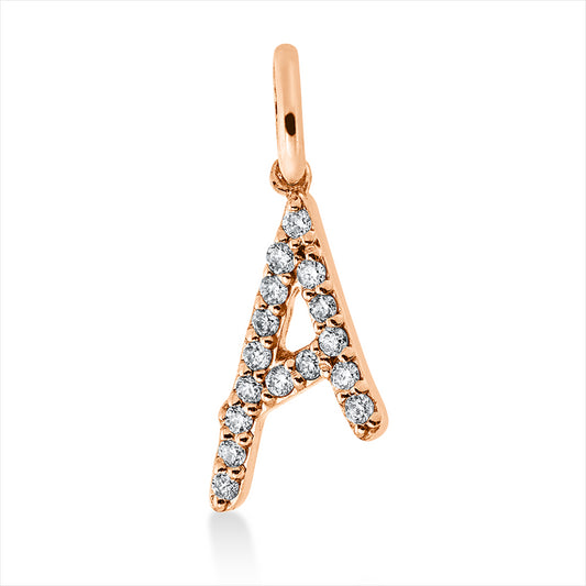 Anhänger 18 kt RG, 16 Brill. 0,07 ct, TW-si