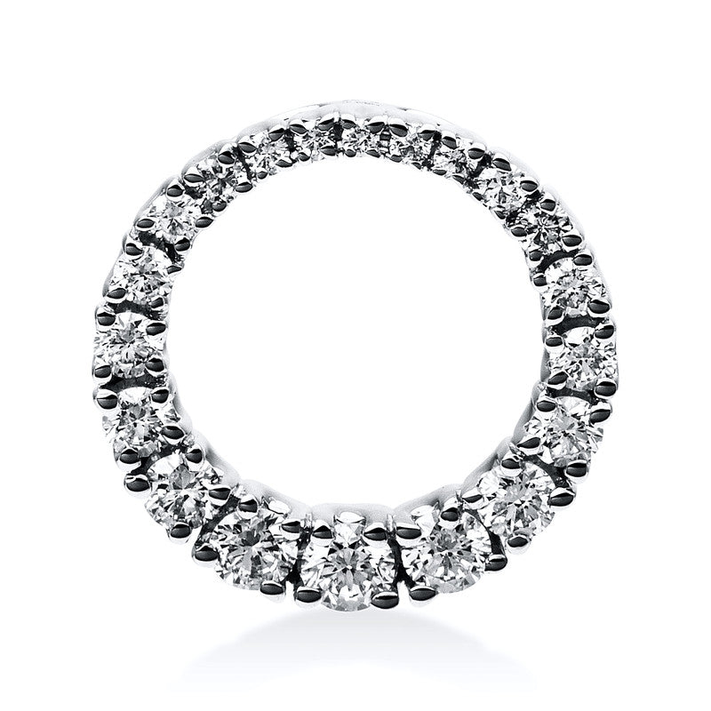 Anhänger 18 kt WG, 9 Brill. 0,11 ct, TW-si, 1 Brill. 0,09 ct, TW-si, 10 Brill. 0,46 ct, TW-si