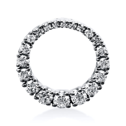 Anhänger 18 kt WG, 9 Brill. 0,11 ct, TW-si, 1 Brill. 0,09 ct, TW-si, 10 Brill. 0,46 ct, TW-si