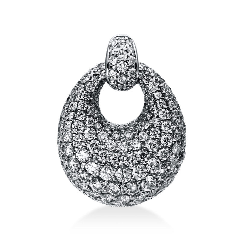 Anhänger 18 kt WG, mit Öse, 146 Brill. 1,90 ct, TW-vsi