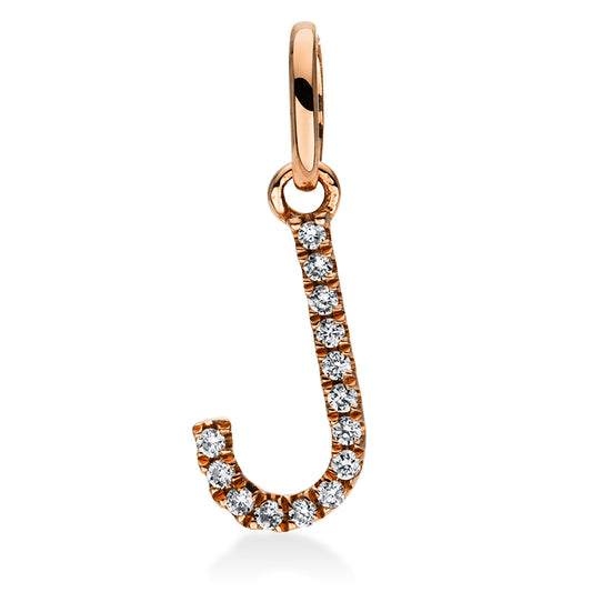 Anhänger 18 kt RG, mit Öse, 14 Brill. 0,03 ct, TW-si