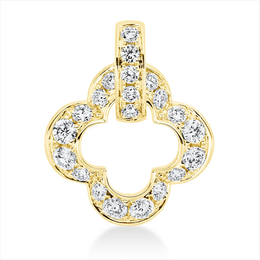 Anhänger 18 kt GG, mit Öse, 21 Brill. 0,42 ct, TW-vsi