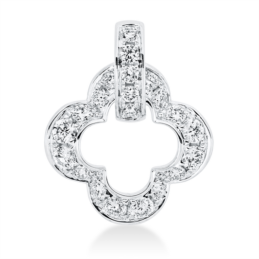 Anhänger 18 kt WG, mit Öse, 21 Brill. 0,42 ct, TW-vsi