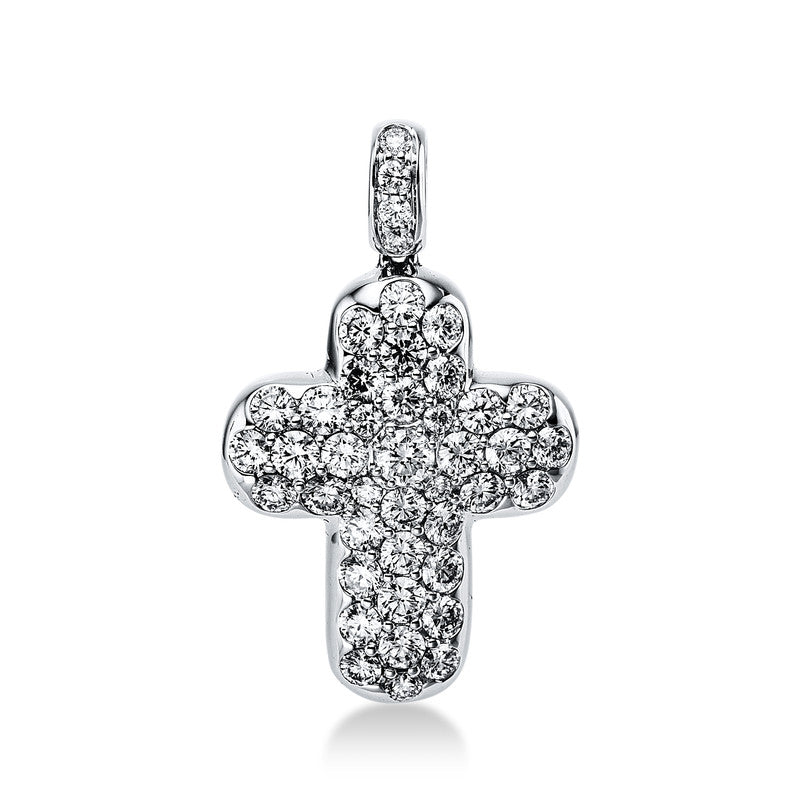 Anhänger 18 kt WG, 43 Brill. 0,22 ct, TW-vsi