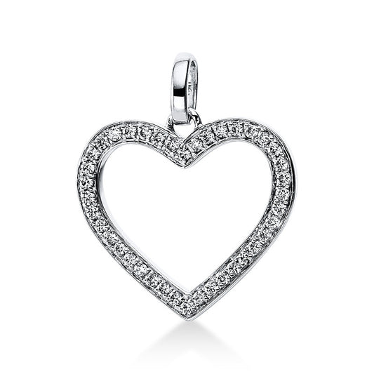 Anhänger 18 kt WG, mit Öse, 40 Brill. 0,19 ct, TW-si