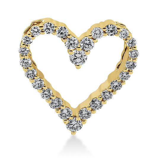 Anhänger 18 kt GG, 4 Brill. 0,03 ct, TW-si, 22 Brill. 0,28 ct, TW-si
