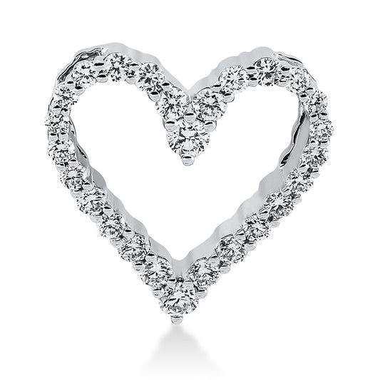 Anhänger 18 kt WG, 20 Brill. 0,27 ct, TW-si, 6 Brill. 0,04 ct, TW-si