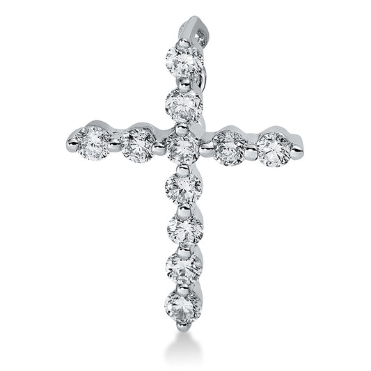 Anhänger 18 kt WG, 11 Brill. 0,25 ct, TW-si