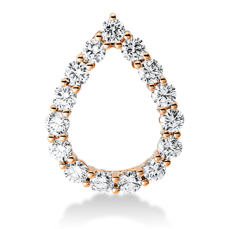 Anhänger 18 kt RG, 15 Brill. 0,76 ct, TW-si