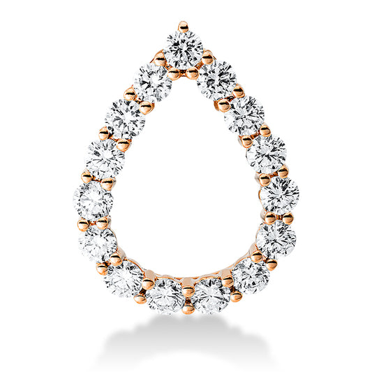 Anhänger 18 kt RG, 15 Brill. 0,76 ct, TW-si