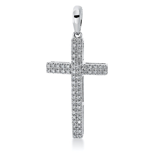 Anhänger 18 kt WG, mit Öse, 60 Brill. 0,14 ct, TW-pi