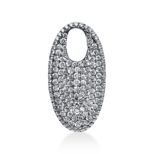 Anhänger 18 kt WG, mit Öse, 107 Brill. 1,54 ct, TW-si, 10 Brill. 0,25 ct, TW-si, 47 Brill. 0,34 ct, TW-si