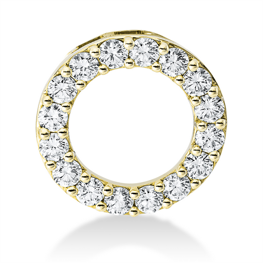 Anhänger 18 kt GG, 16 Brill. 0,89 ct, TW-si