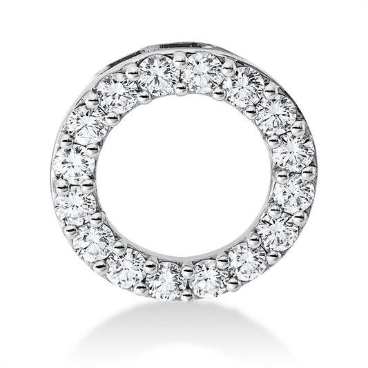 Anhänger 18 kt WG, 16 Brill. 0,87 ct, TW-si
