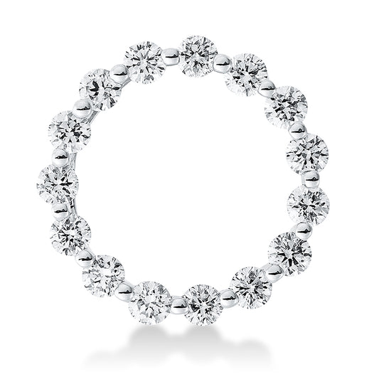 Anhänger 18 kt WG, 15 Brill. 0,41 ct, W-si