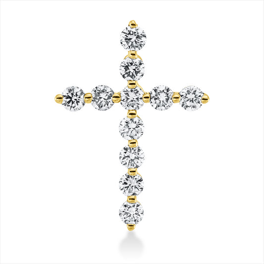 Anhänger 18 kt GG, 11 Brill. 0,44 ct, TW-si