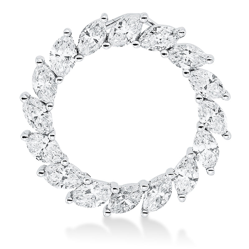 Anhänger 18 kt WG, 16 Nav. 1,24 ct, TW-si