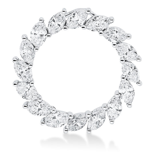 Anhänger 18 kt WG, 16 Nav. 1,24 ct, TW-si