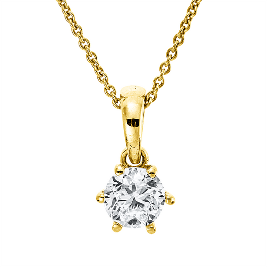 Anhänger 14 kt GG, EDR E2112157423, 1 Brill. 1,00 ct, W-if