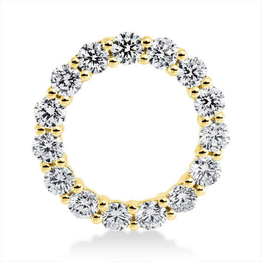Anhänger 18 kt GG, 15 Brill. 0,76 ct, TW-si
