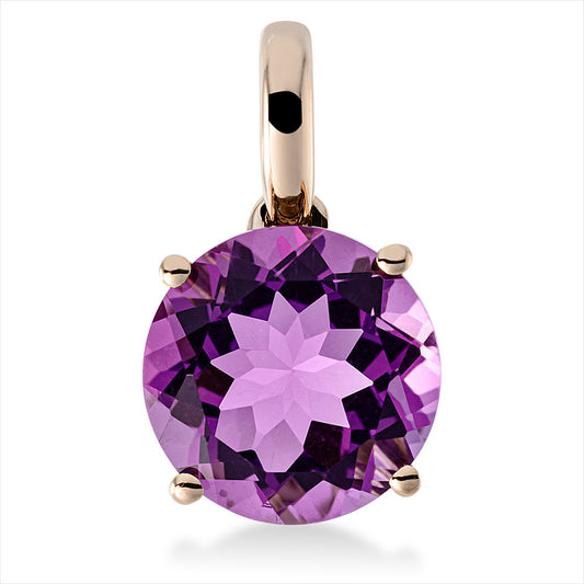 Anhänger 18 kt RG, mit Öse, 1 Amethyst 2,70 ct lila