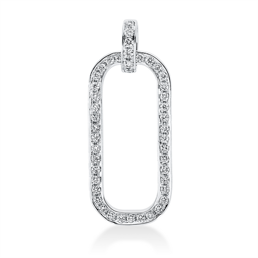 Anhänger 18 kt WG, mit Öse, 45 Brill. 0,35 ct, TW-vsi