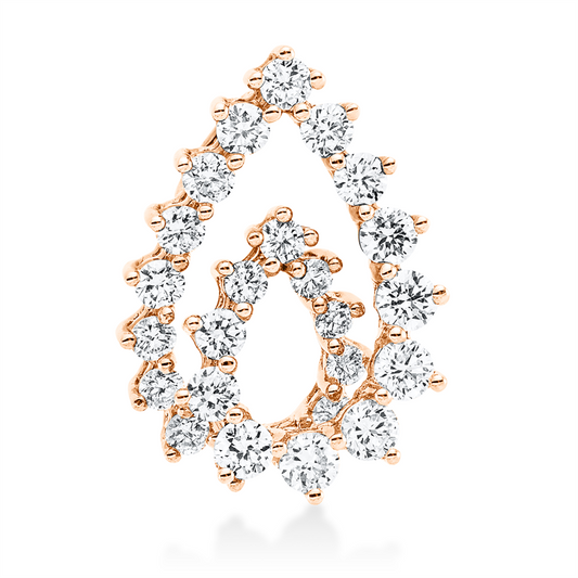 Anhänger 18 kt RG, 26 Brill. 0,80 ct, TW-vsi