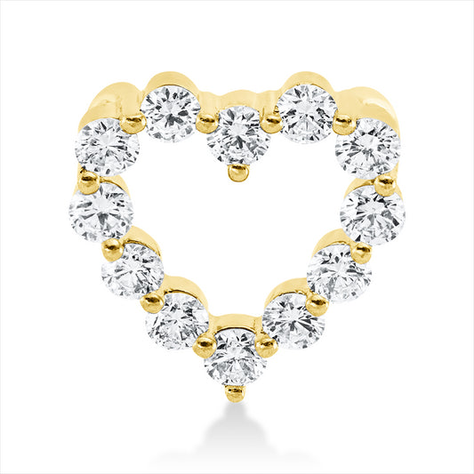 Anhänger 18 kt GG, 12 Brill. 0,47 ct, TW-si