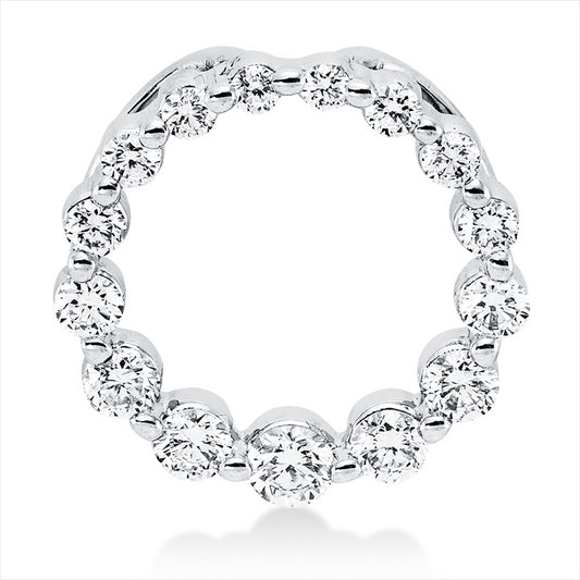 Anhänger 18 kt WG, 2 Brill. 0,01 ct, TW-si, 5 Brill. 0,15 ct, TW-si, 8 Brill. 0,11 ct, TW-si