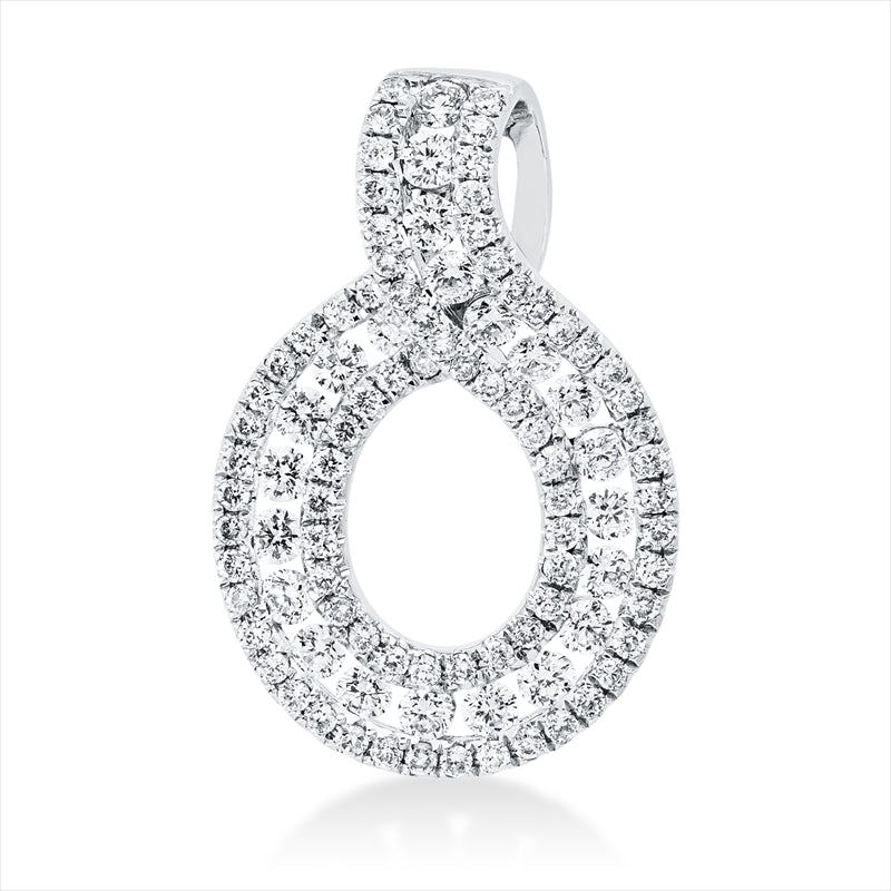 Anhänger 18 kt WG, 99 Brill. 0,53 ct, TW-si