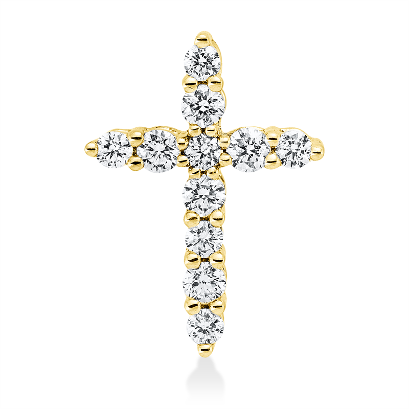 Anhänger 18 kt GG, 11 Brill. 0,31 ct, TW-si