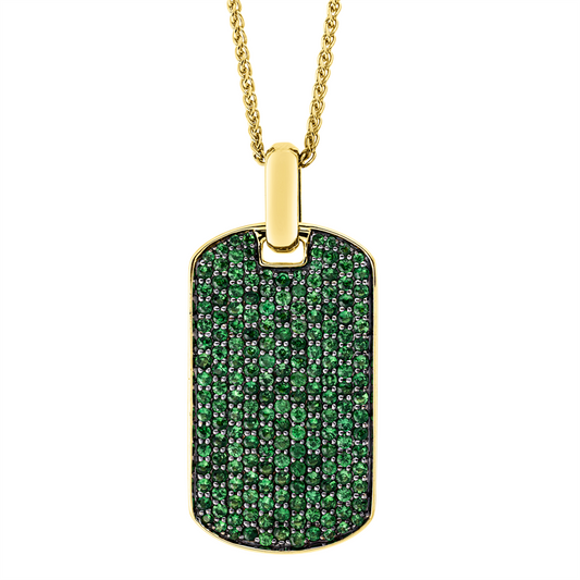 Anhänger 18 kt GG, mit Öse, 185 Tsavorith 2,39 ct grün