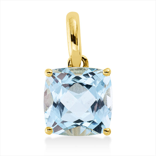 Anhänger 18 kt GG, mit Öse, 1 Topas 3,10 ct sky blue