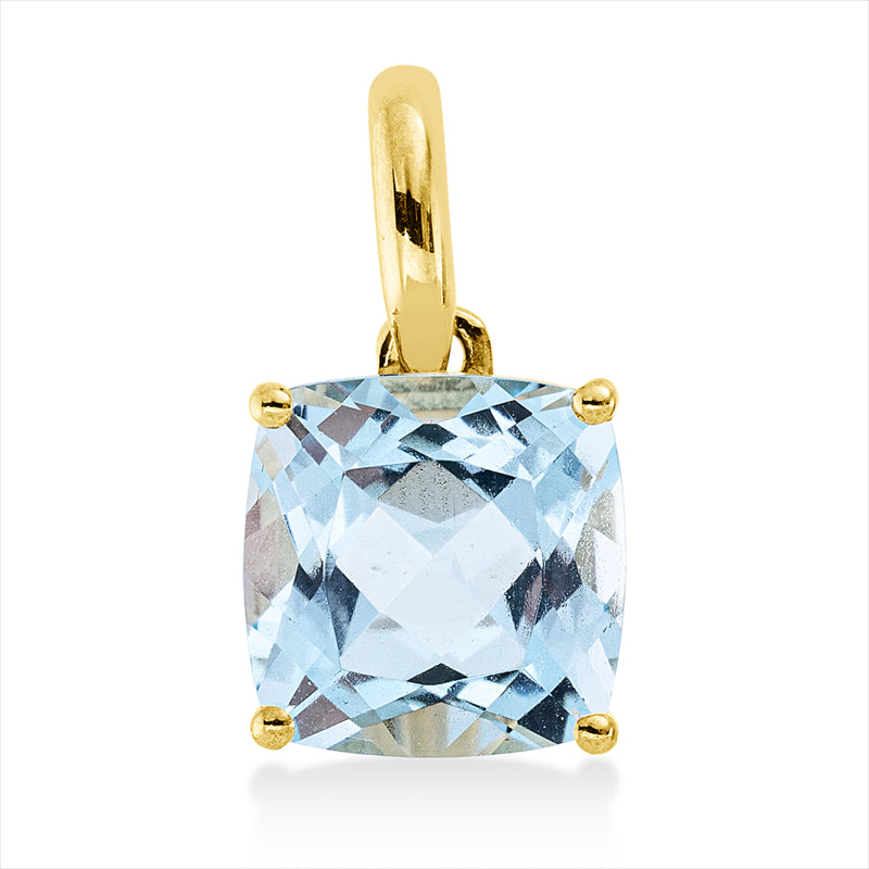 Anhänger 18 kt GG, mit Öse, 1 Topas 3,20 ct sky blue