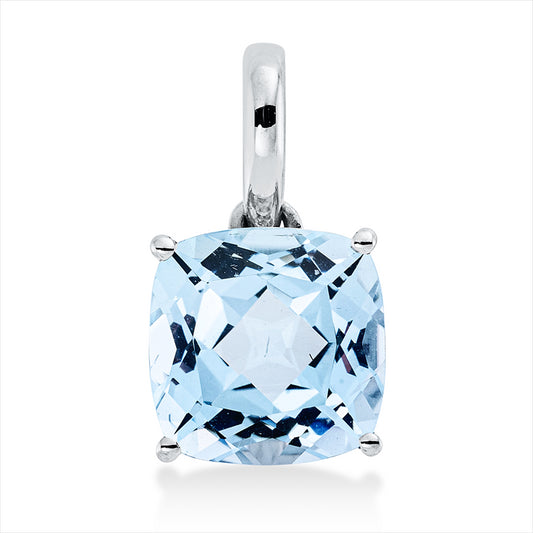 Anhänger 18 kt WG, mit Öse, 1 Topas 3,20 ct sky blue