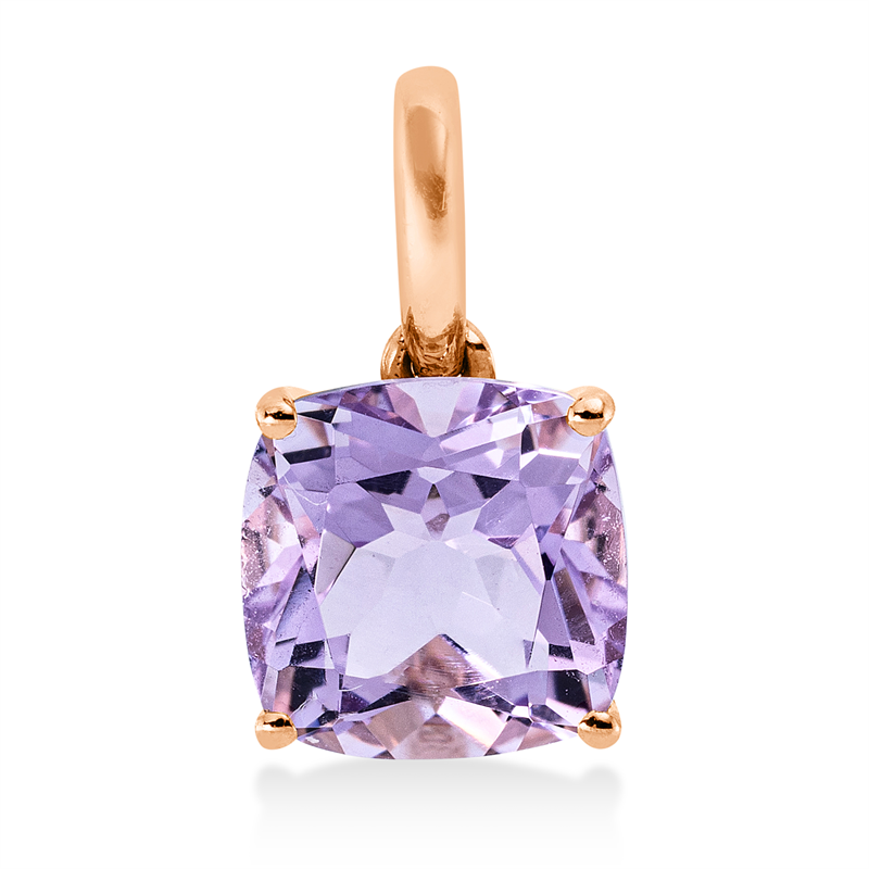 Anhänger 18 kt RG, mit Öse, 1 Amethyst 2,30 ct pink