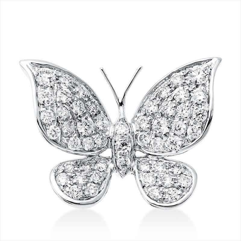 Anhänger 18 kt WG, 51 Brill. 0,30 ct, TW-vsi