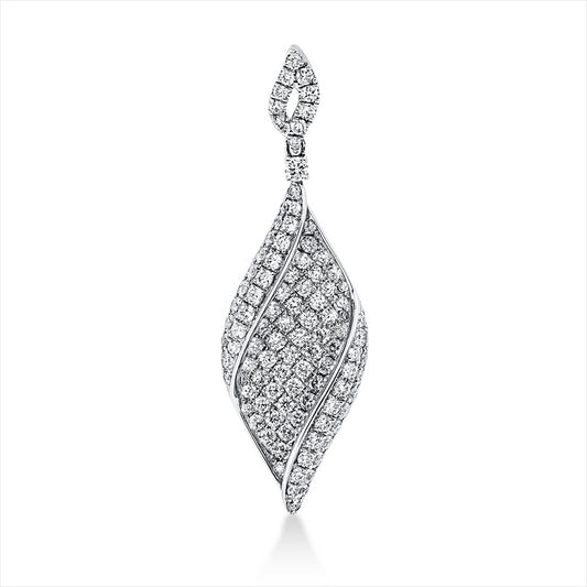 Anhänger 18 kt WG, 15 Brill. 0,09 ct, TW-si, 1 Brill. 0,04 ct, TW-si, 85 Brill. 1,15 ct, TW-si