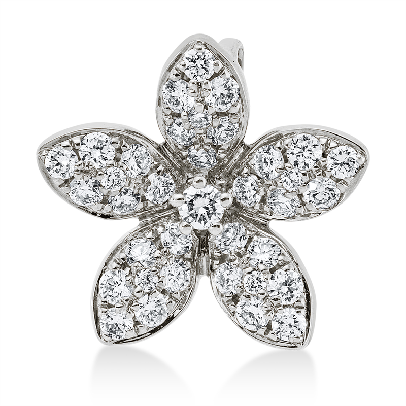 Anhänger 18 kt WG, 36 Brill. 0,52 ct, TW-si